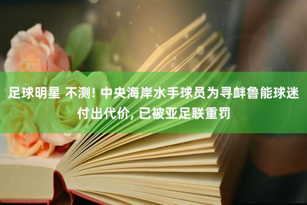 足球明星 不测! 中央海岸水手球员为寻衅鲁能球迷付出代价, 已被亚足联重罚