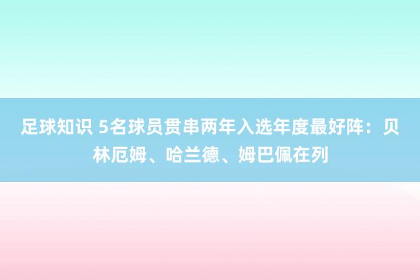 足球知识 5名球员贯串两年入选年度最好阵：贝林厄姆、哈兰德、姆巴佩在列