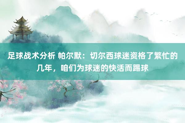 足球战术分析 帕尔默：切尔西球迷资格了繁忙的几年，咱们为球迷的快活而踢球