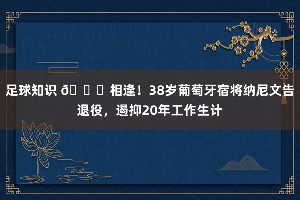 足球知识 👋相逢！38岁葡萄牙宿将纳尼文告退役，遏抑20年工作生计