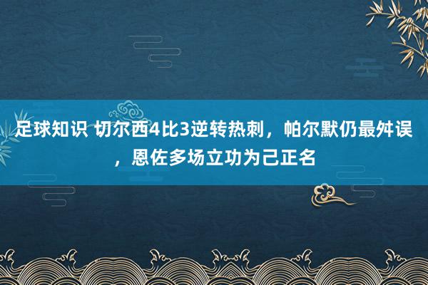 足球知识 切尔西4比3逆转热刺，帕尔默仍最舛误，恩佐多场立功为己正名